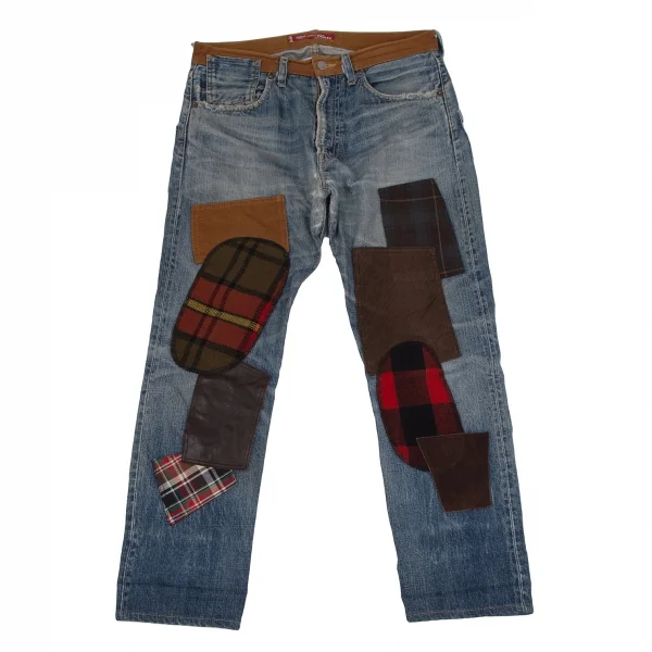 アイ ジュンヤワタナベ マン コムデギャルソン×リーバイス 解体再構築パッチワークXXデニムパンツ インディゴXS K-111656_001