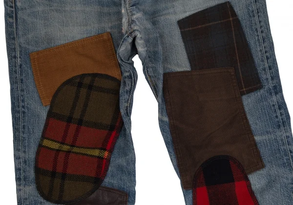 アイ ジュンヤワタナベ マン コムデギャルソン×リーバイス 解体再構築パッチワークXXデニムパンツ インディゴXS K-111656_010