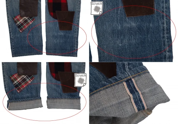 アイ ジュンヤワタナベ マン コムデギャルソン×リーバイス 解体再構築パッチワークXXデニムパンツ インディゴXS K-111656_012