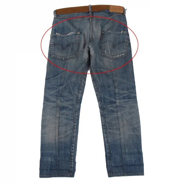 アイ ジュンヤワタナベ マン コムデギャルソン×リーバイス 解体再構築パッチワークXXデニムパンツ インディゴXS K-111656_013