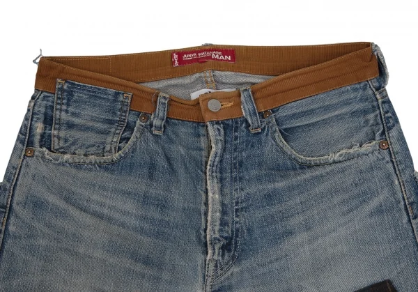 アイ ジュンヤワタナベ マン コムデギャルソン×リーバイス 解体再構築パッチワークXXデニムパンツ インディゴXS K-111656_004