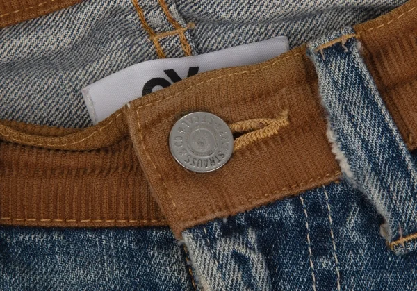 アイ ジュンヤワタナベ マン コムデギャルソン×リーバイス 解体再構築パッチワークXXデニムパンツ インディゴXS K-111656_005