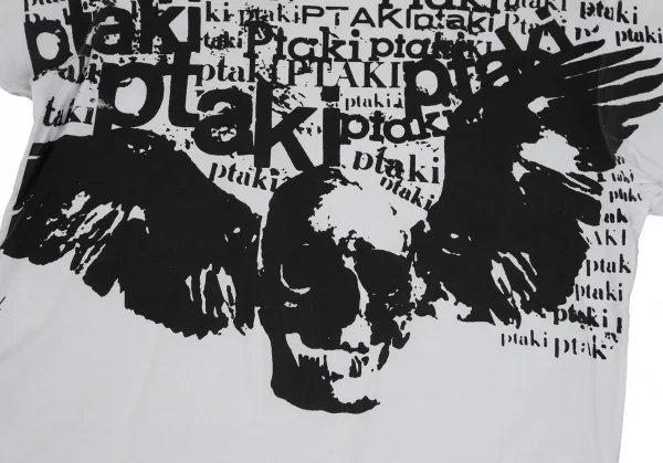 ジュンヤワタナベマン コムデギャルソンJUNYA WATANABE MAN COMME des GARCONS×Bronislaw Zelek スカルウィングプリントTシャツ 白M K-111658_010