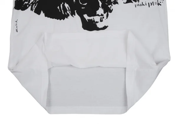 ジュンヤワタナベマン コムデギャルソンJUNYA WATANABE MAN COMME des GARCONS×Bronislaw Zelek スカルウィングプリントTシャツ 白M K-111658_012