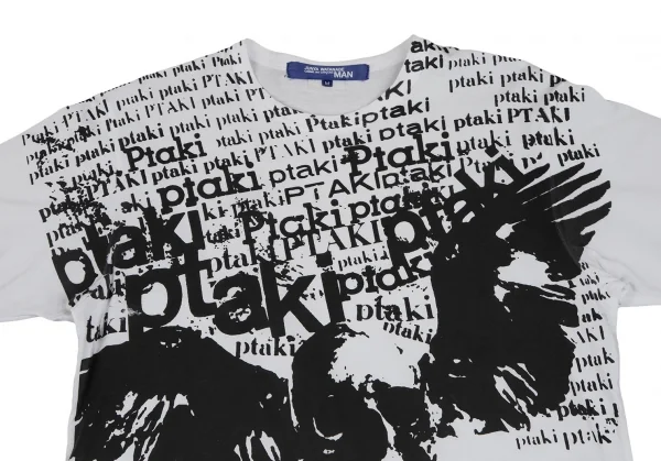 ジュンヤワタナベマン コムデギャルソンJUNYA WATANABE MAN COMME des GARCONS×Bronislaw Zelek スカルウィングプリントTシャツ 白M K-111658_002