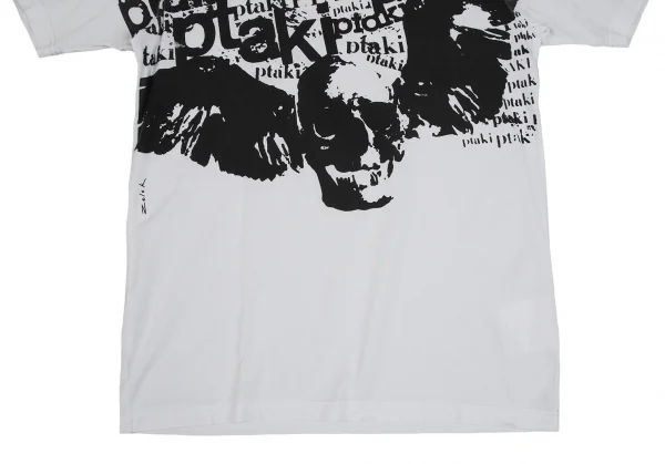 ジュンヤワタナベマン コムデギャルソンJUNYA WATANABE MAN COMME des GARCONS×Bronislaw Zelek スカルウィングプリントTシャツ 白M K-111658_009