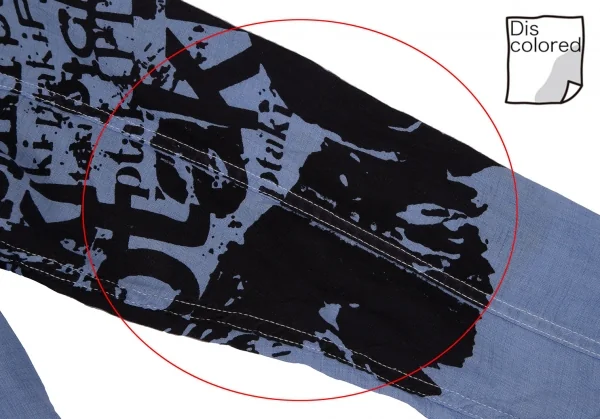 ジュンヤワタナベマン コムデギャルソンJUNYA WATANABE MAN COMME des GARCONS×Bronislaw Zelek 袖スカルウィングプリントガーゼシャツ 水色S K-111659_015