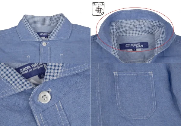 ジュンヤワタナベマン コムデギャルソンJUNYA WATANABE MAN COMME des GARCONS×Bronislaw Zelek 袖スカルウィングプリントガーゼシャツ 水色S K-111659_003