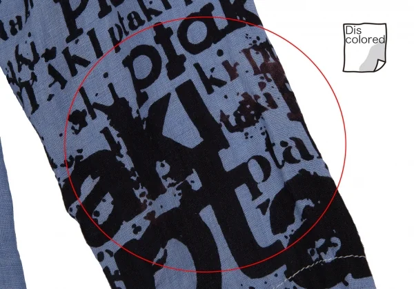 ジュンヤワタナベマン コムデギャルソンJUNYA WATANABE MAN COMME des GARCONS×Bronislaw Zelek 袖スカルウィングプリントガーゼシャツ 水色S K-111659_006