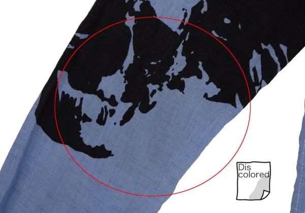 ジュンヤワタナベマン コムデギャルソンJUNYA WATANABE MAN COMME des GARCONS×Bronislaw Zelek 袖スカルウィングプリントガーゼシャツ 水色S K-111659_008