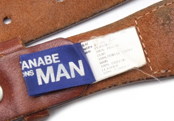 ジュンヤワタナベマン コムデギャルソンJUNYA WATANABE MAN COMME des GARCONS レザー切替ラインベルト 紺黄 K-111664_009