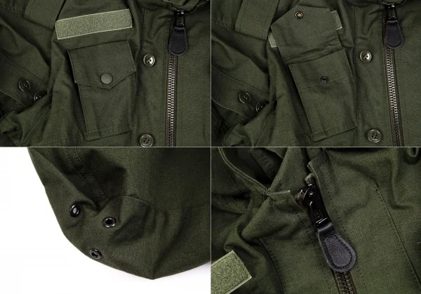 ジュンヤワタナベ コムデギャルソンJUNYA WATANABE COMME des GARCONS レオパードファーライニング解体再構築ミリタリーコート オリーブXS K-111666_010