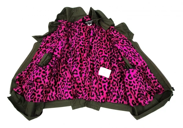 ジュンヤワタナベ コムデギャルソンJUNYA WATANABE COMME des GARCONS レオパードファーライニング解体再構築ミリタリーコート オリーブXS K-111666_011