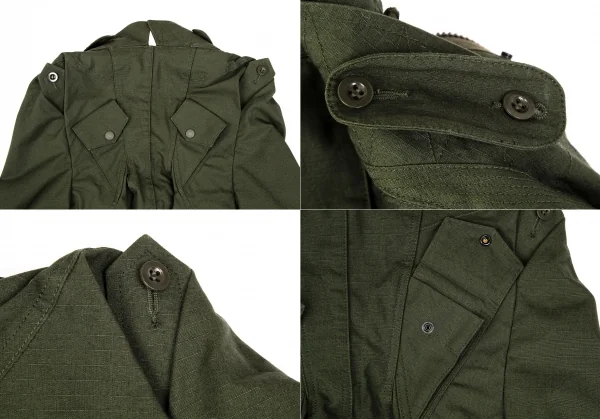 ジュンヤワタナベ コムデギャルソンJUNYA WATANABE COMME des GARCONS レオパードファーライニング解体再構築ミリタリーコート オリーブXS K-111666_014