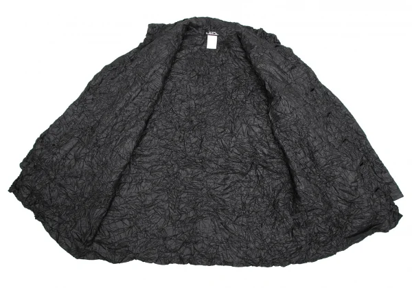 イッセイミヤケペルマネンテISSEY MIYAKEPERMANENTE シワプリーツロングジャケット チャコールM K-111674_010