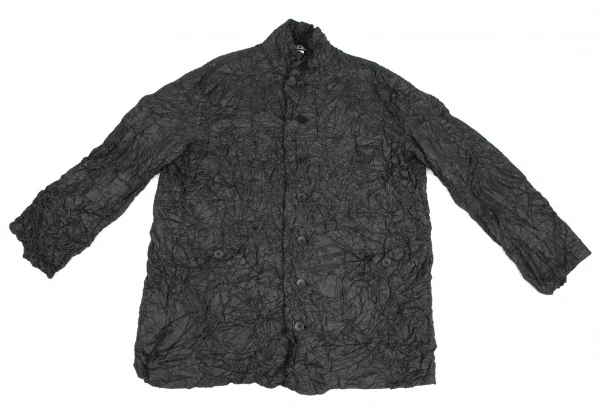 イッセイミヤケペルマネンテISSEY MIYAKEPERMANENTE シワプリーツロングジャケット チャコールM K-111674_002