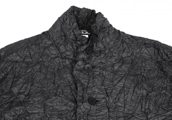 イッセイミヤケペルマネンテISSEY MIYAKEPERMANENTE シワプリーツロングジャケット チャコールM K-111674_003