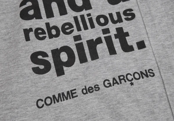 コムデギャルソンCOMME des GARCONS メッセージプリントテーピングTシャツ 杢グレーS K-111689_010