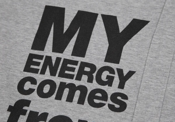 コムデギャルソンCOMME des GARCONS メッセージプリントテーピングTシャツ 杢グレーS K-111689_005