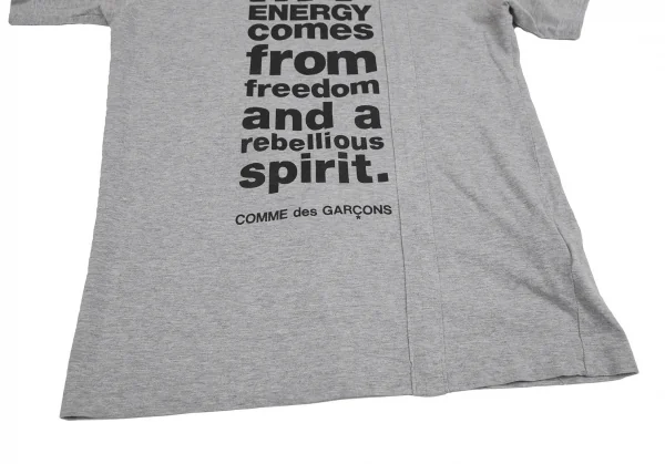 コムデギャルソンCOMME des GARCONS メッセージプリントテーピングTシャツ 杢グレーS K-111689_007