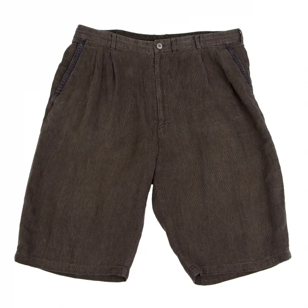 パパスPapas コットンピケショートパンツ 茶52LL K-111695_001