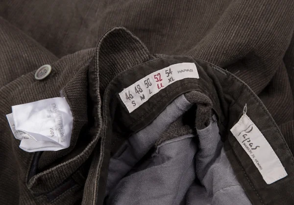 パパスPapas コットンピケショートパンツ 茶52LL K-111695_017