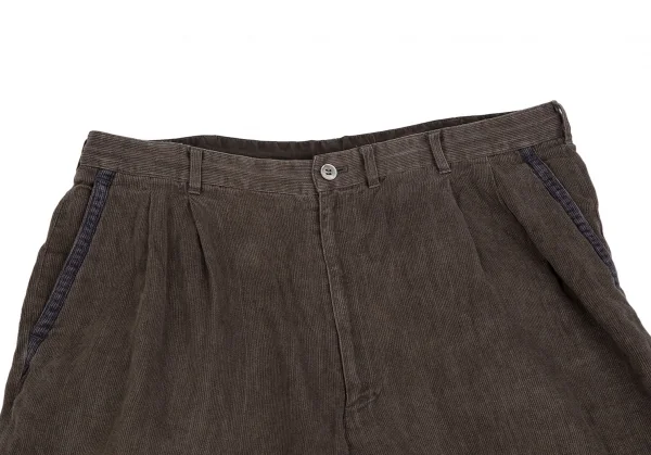 パパスPapas コットンピケショートパンツ 茶52LL K-111695_002