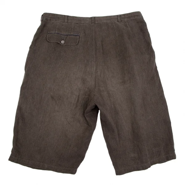 パパスPapas コットンピケショートパンツ 茶52LL K-111695_009