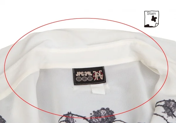 ジャンポールゴルチエJean Paul GAULTIER PARIS レースプリントシフォンシャツ オフ40 K-111709_009