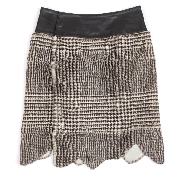 Jean Paul GAULTIER PARIS Rabbit fur Wrap Skirt K-111713_002