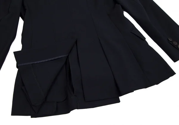ジャンポールゴルチエ クラシックJean Paul GAULTIER CLASSIQUE ウールプリーツデザインダブルブレストジャケット 紺40 K-111715_014