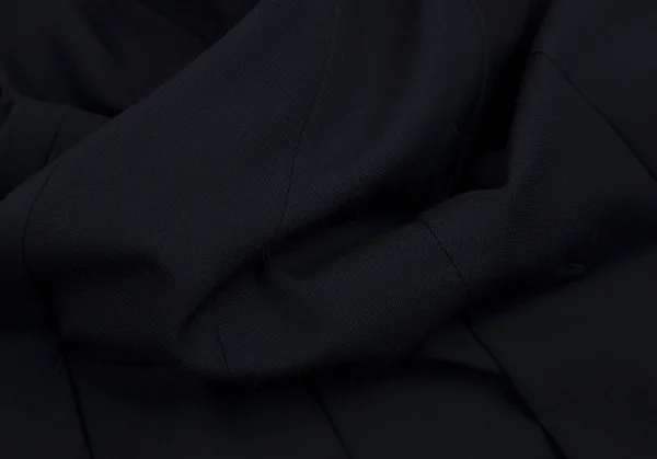 ジャンポールゴルチエ クラシックJean Paul GAULTIER CLASSIQUE ウールプリーツデザインダブルブレストジャケット 紺40 K-111715_015