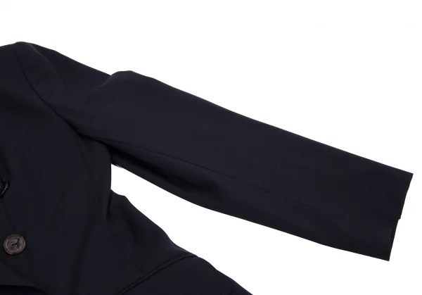 ジャンポールゴルチエ クラシックJean Paul GAULTIER CLASSIQUE ウールプリーツデザインダブルブレストジャケット 紺40 K-111715_006