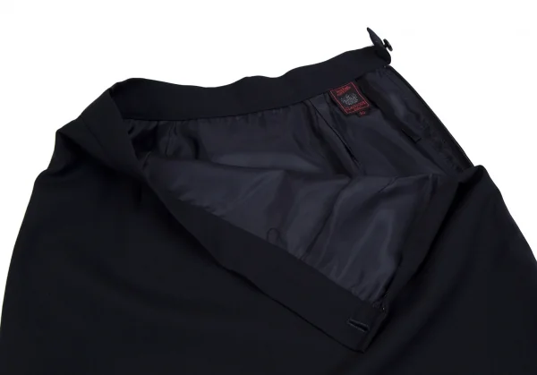 ジャンポールゴルチエ クラシックJean Paul GAULTIER CLASSIQUE ウール台形スカート 紺40 K-111716_005