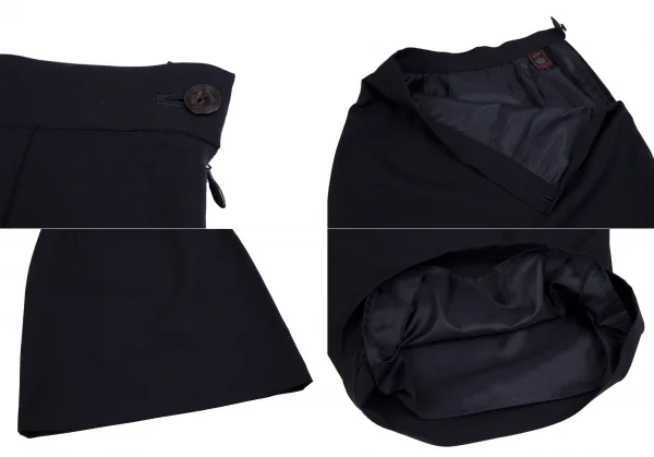 ジャンポールゴルチエ クラシックJean Paul GAULTIER CLASSIQUE ウールプリーツデザインダブルブレストセットアップスーツ 紺40 K-111717_014