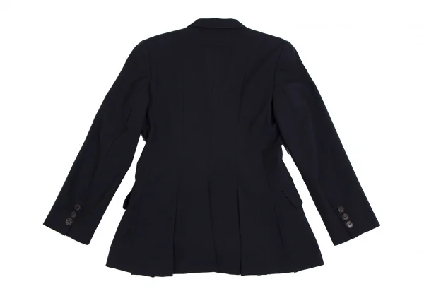 ジャンポールゴルチエ クラシックJean Paul GAULTIER CLASSIQUE ウールプリーツデザインダブルブレストセットアップスーツ 紺40 K-111717_007