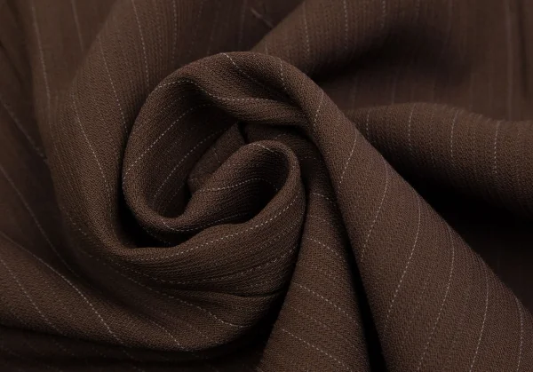 ジャンポールゴルチエ クラシックJean Paul GAULTIER CLASSIQUE ウールストライプタックシームスカート 茶40 K-111719_012