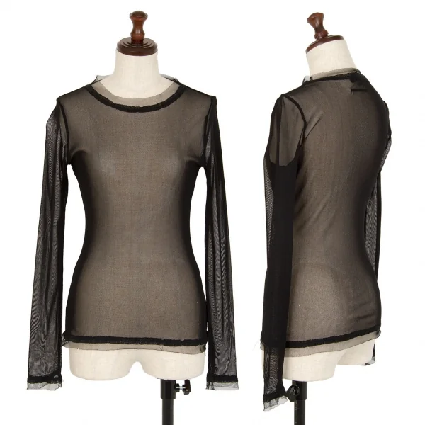 ジャンポールゴルチエ ファムJean Paul GAULTIER FEMME パワーネット切替デザインカットソー 黒40 K-111721_001