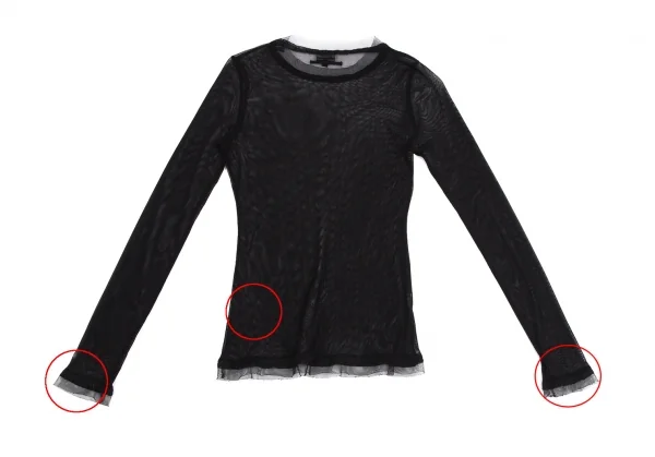 ジャンポールゴルチエ ファムJean Paul GAULTIER FEMME パワーネット切替デザインカットソー 黒40 K-111721_013