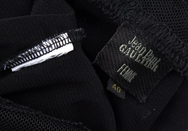 ジャンポールゴルチエ ファムJean Paul GAULTIER FEMME パワーネット切替デザインカットソー 黒40 K-111721_019