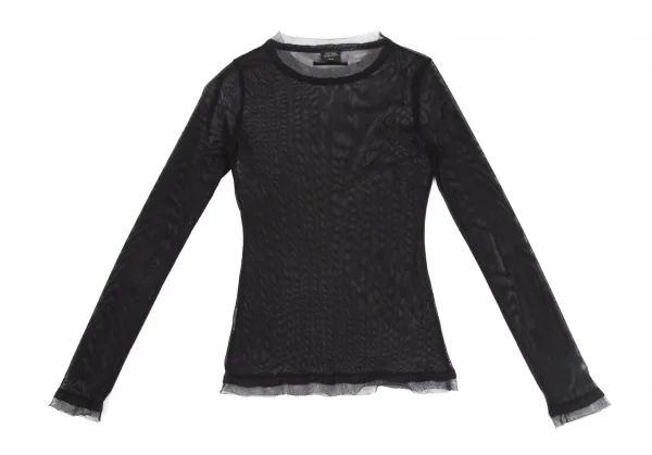 ジャンポールゴルチエ ファムJean Paul GAULTIER FEMME パワーネット切替デザインカットソー 黒40 K-111721_002