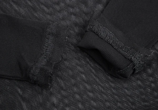 ジャンポールゴルチエ ファムJean Paul GAULTIER FEMME パワーネット切替デザインカットソー 黒40 K-111721_007