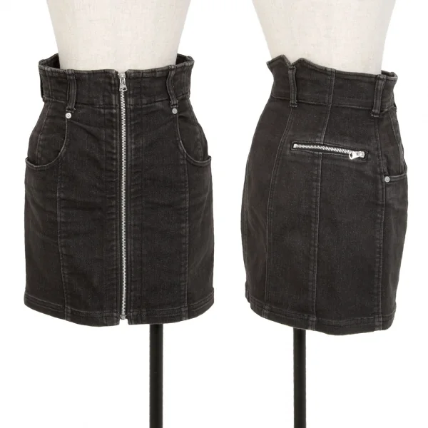 ヒステリックグラマーHYSTERIC GLAMOUR センタージップミニスカート 黒XS K-111725_001