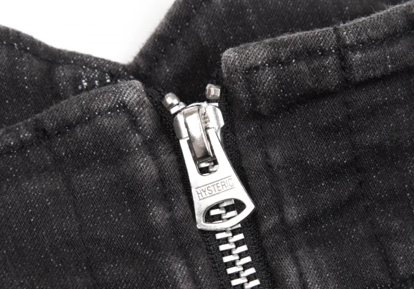 ヒステリックグラマーHYSTERIC GLAMOUR センタージップミニスカート 黒XS K-111725_007