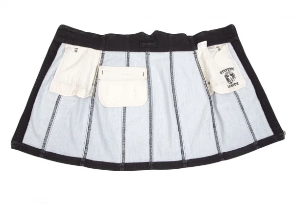 ヒステリックグラマーHYSTERIC GLAMOUR センタージップミニスカート 黒XS K-111725_009