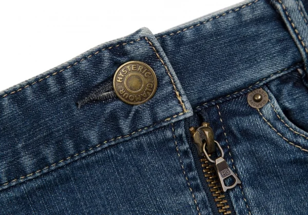 ヒステリックグラマーHYSTERIC GLAMOUR バックレースアップデニムミニスカート インディゴXS K-111727_005