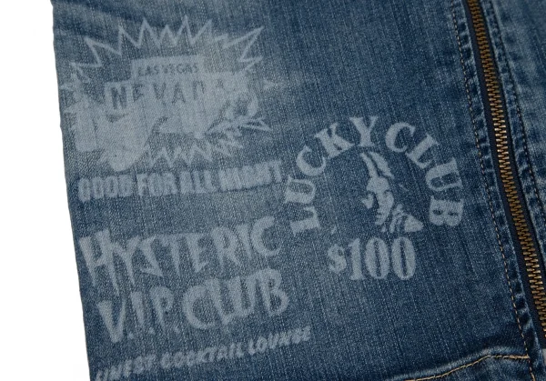 ヒステリックグラマーHYSTERIC GLAMOUR バックレースアップデニムミニスカート インディゴXS K-111727_007