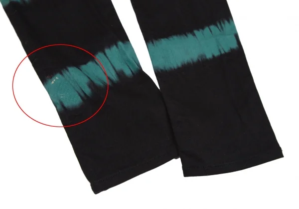 ヒステリックグラマーHYSTERIC GLAMOUR ボーダー染め抜きストレッチスキニーパンツ 黒S K-111729_011