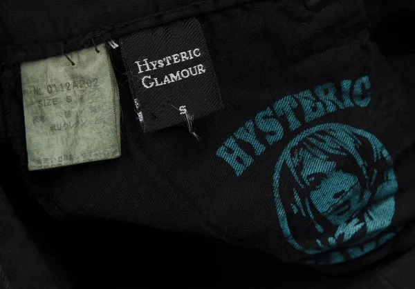 ヒステリックグラマーHYSTERIC GLAMOUR ボーダー染め抜きストレッチスキニーパンツ 黒S K-111729_014