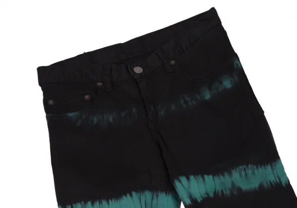 ヒステリックグラマーHYSTERIC GLAMOUR ボーダー染め抜きストレッチスキニーパンツ 黒S K-111729_002